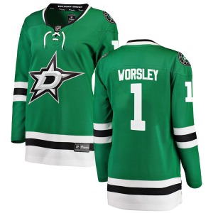 Breakaway Fanatics Branded Women's Gump Worsley Green Home Jersey - NHL Dallas Stars