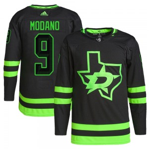 Authentic Adidas Youth Mike Modano Black Alternate Primegreen Pro Jersey - NHL Dallas Stars