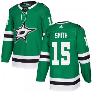 Authentic Adidas Youth Craig Smith Green Home Jersey - NHL Dallas Stars