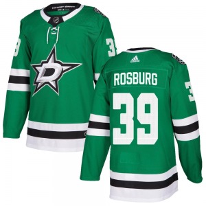 Authentic Adidas Youth Jerad Rosburg Green Home Jersey - NHL Dallas Stars