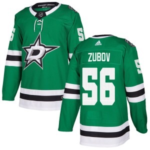 Authentic Adidas Youth Sergei Zubov Green Home Jersey - NHL Dallas Stars