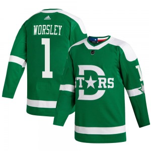Authentic Adidas Adult Gump Worsley Green 2020 Winter Classic Jersey - NHL Dallas Stars