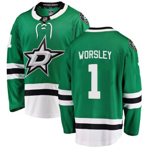 Breakaway Fanatics Branded Adult Gump Worsley Green Home Jersey - NHL Dallas Stars