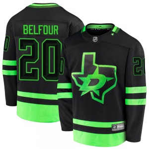 Premier Fanatics Branded Youth Ed Belfour Black Breakaway 2020/21 Alternate Jersey - NHL Dallas Stars