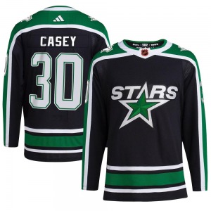 Authentic Adidas Youth Jon Casey Black Reverse Retro 2.0 Jersey - NHL Dallas Stars