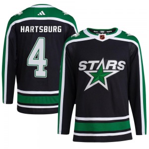 Authentic Adidas Youth Craig Hartsburg Black Reverse Retro 2.0 Jersey - NHL Dallas Stars
