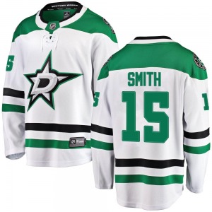 Breakaway Fanatics Branded Youth Craig Smith White Away Jersey - NHL Dallas Stars