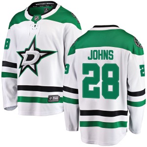 Breakaway Fanatics Branded Youth Stephen Johns White Away Jersey - NHL Dallas Stars