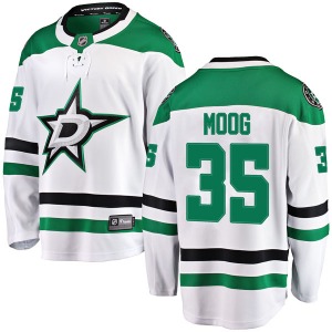 Breakaway Fanatics Branded Youth Andy Moog White Away Jersey - NHL Dallas Stars