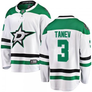 Breakaway Fanatics Branded Youth Chris Tanev White Away Jersey - NHL Dallas Stars