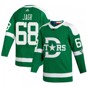 Authentic Adidas Youth Jaromir Jagr Green 2020 Winter Classic Jersey - NHL Dallas Stars