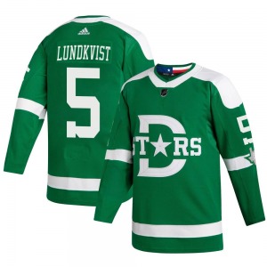 Authentic Adidas Youth Nils Lundkvist Green 2020 Winter Classic Player Jersey - NHL Dallas Stars