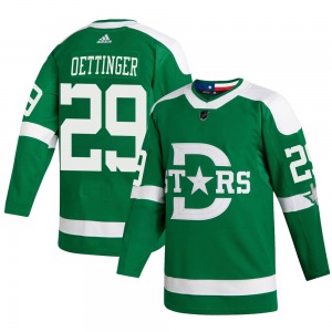 Authentic Adidas Youth Jake Oettinger Green ized 2020 Winter Classic Player Jersey - NHL Dallas Stars
