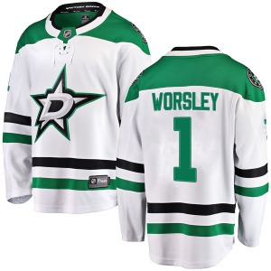 Breakaway Fanatics Branded Adult Gump Worsley White Away Jersey - NHL Dallas Stars