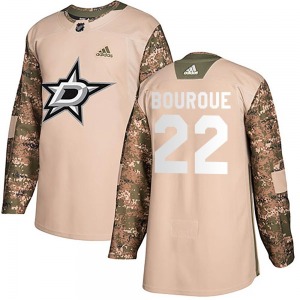 Authentic Adidas Youth Mavrik Bourque Camo Veterans Day Practice Jersey - NHL Dallas Stars