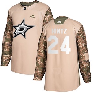 Authentic Adidas Youth Roope Hintz Camo Veterans Day Practice Jersey - NHL Dallas Stars