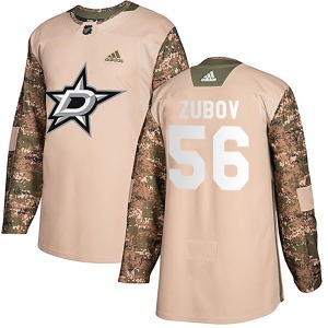 Authentic Adidas Youth Sergei Zubov Camo Veterans Day Practice Jersey - NHL Dallas Stars