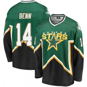 Premier Fanatics Branded Youth Jamie Benn Green/Black Breakaway Kelly Heritage Jersey - NHL Dallas Stars