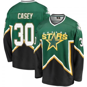Premier Fanatics Branded Youth Jon Casey Green/Black Breakaway Kelly Heritage Jersey - NHL Dallas Stars