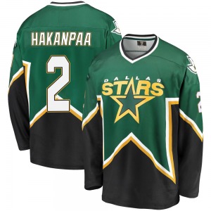 Premier Fanatics Branded Youth Jani Hakanpaa Green/Black Breakaway Kelly Heritage Jersey - NHL Dallas Stars