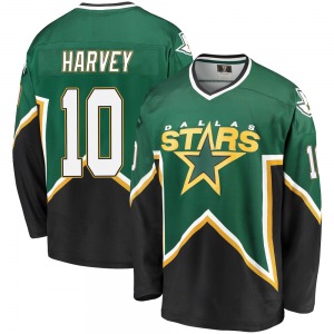Premier Fanatics Branded Youth Todd Harvey Green/Black Breakaway Kelly Heritage Jersey - NHL Dallas Stars