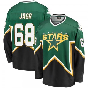 Premier Fanatics Branded Youth Jaromir Jagr Green/Black Breakaway Kelly Heritage Jersey - NHL Dallas Stars