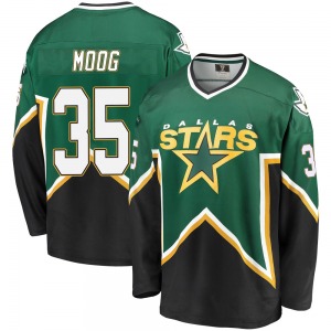 Premier Fanatics Branded Youth Andy Moog Green/Black Breakaway Kelly Heritage Jersey - NHL Dallas Stars