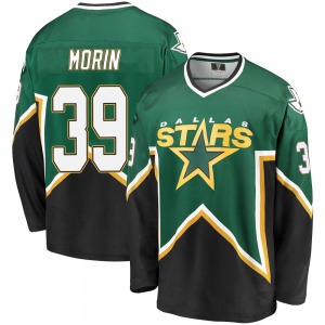 Premier Fanatics Branded Youth Travis Morin Green/Black Breakaway Kelly Heritage Jersey - NHL Dallas Stars