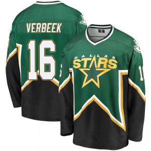 Premier Fanatics Branded Youth Pat Verbeek Green/Black Breakaway Kelly Heritage Jersey - NHL Dallas Stars