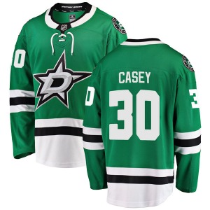 Breakaway Fanatics Branded Youth Jon Casey Green Home Jersey - NHL Dallas Stars