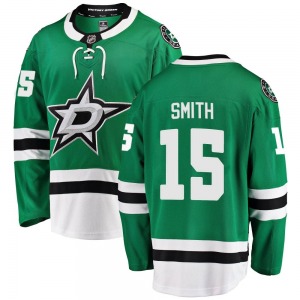 Breakaway Fanatics Branded Youth Craig Smith Green Home Jersey - NHL Dallas Stars
