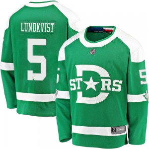 Breakaway Fanatics Branded Youth Nils Lundkvist Green 2020 Winter Classic Player Jersey - NHL Dallas Stars