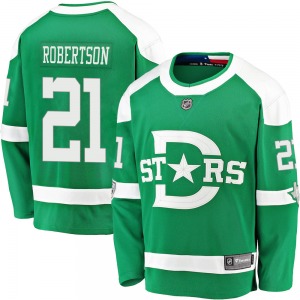 Breakaway Fanatics Branded Youth Jason Robertson Green 2020 Winter Classic Jersey - NHL Dallas Stars