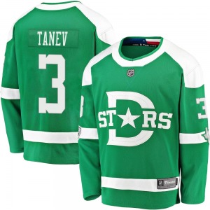 Breakaway Fanatics Branded Youth Chris Tanev Green 2020 Winter Classic Player Jersey - NHL Dallas Stars