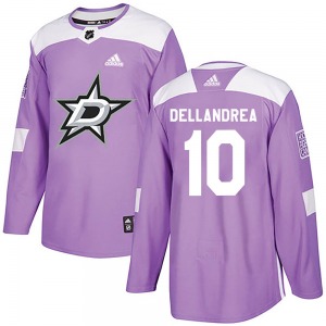 Authentic Adidas Youth Ty Dellandrea Purple Fights Cancer Practice Jersey - NHL Dallas Stars