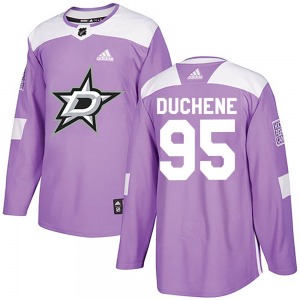 Authentic Adidas Youth Matt Duchene Purple Fights Cancer Practice Jersey - NHL Dallas Stars