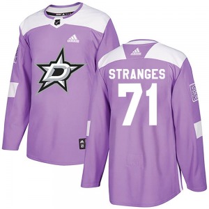 Authentic Adidas Youth Antonio Stranges Purple Fights Cancer Practice Jersey - NHL Dallas Stars