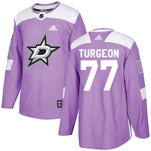Authentic Adidas Youth Pierre Turgeon Purple Fights Cancer Practice Jersey - NHL Dallas Stars