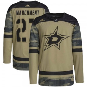 Authentic Adidas Youth Mason Marchment Camo Military Appreciation Practice Jersey - NHL Dallas Stars