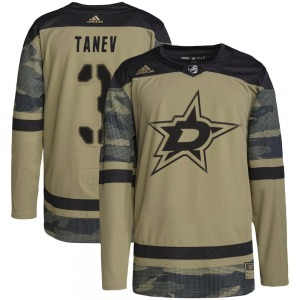 Authentic Adidas Youth Chris Tanev Camo Military Appreciation Practice Jersey - NHL Dallas Stars