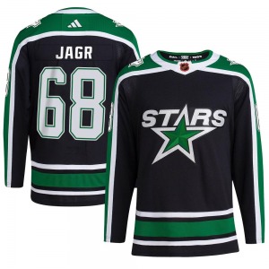 Authentic Adidas Adult Jaromir Jagr Black Reverse Retro 2.0 Jersey - NHL Dallas Stars